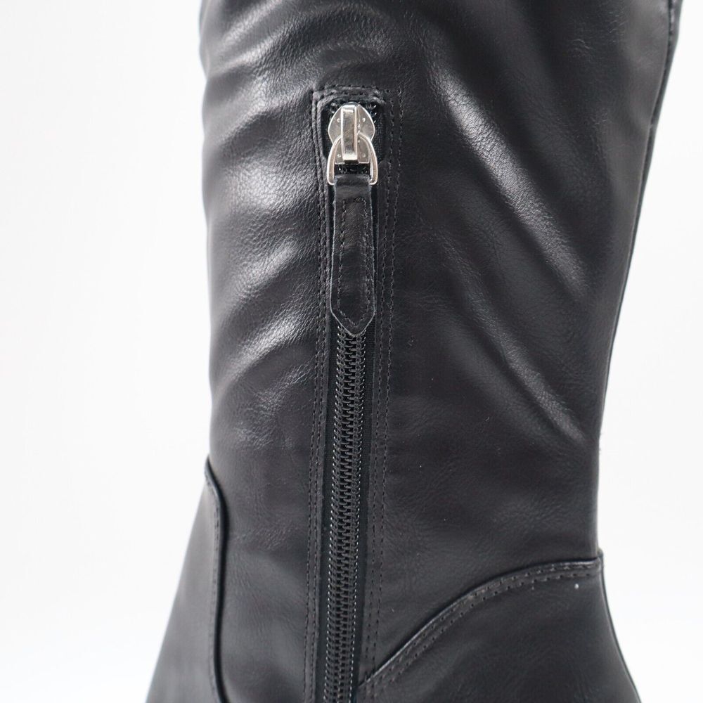 🔥NEW BP. Luke Over the Knee Boots Side Zip Faux Leather Heeled, Black, 7M US🔥 - Picture 11 of 11